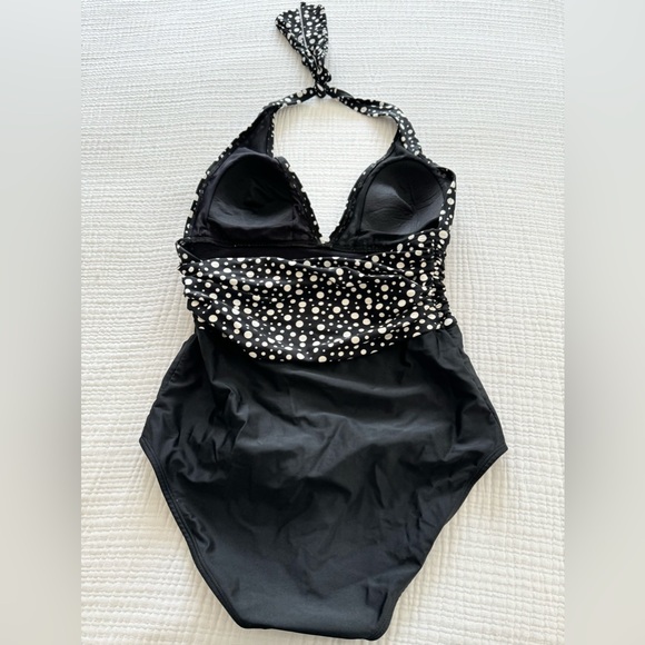 THINSPERATION BLACK AND WHITE POLKA DOT SWIMSUIT, 14 - Picture 2 of 3